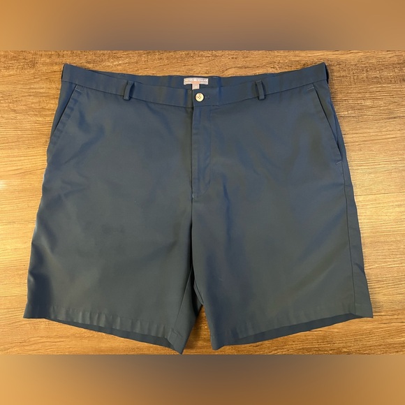 Peter Millar Shorts Mens 42 Golf Chino Blue‎ Performance Crown Pima Cotton I30 - Picture 1 of 6
